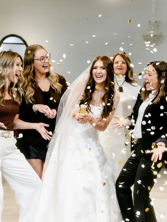 bride celebration saying yes