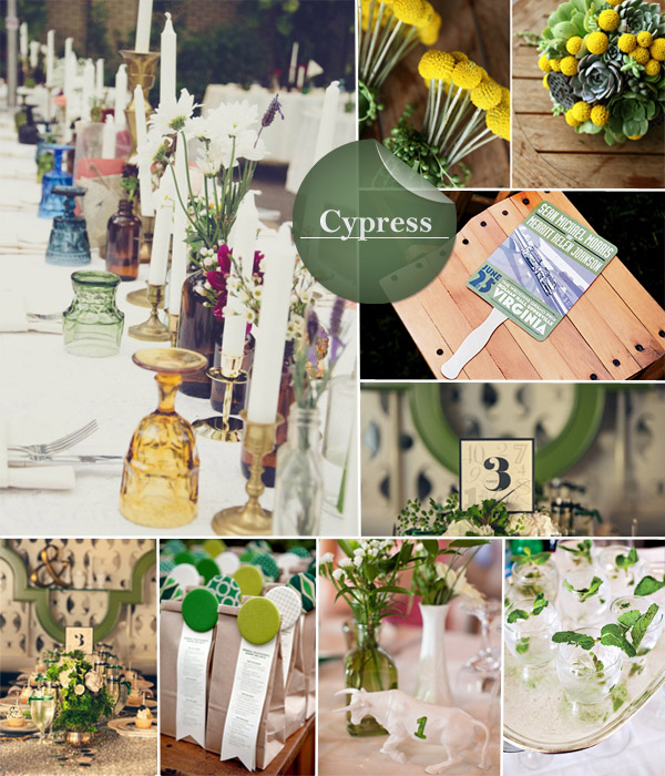 cypress green wedding ideas fall 2014