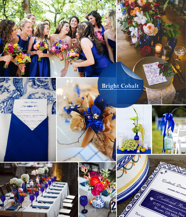 bright cobalt wedding fall wedding ideas 2014