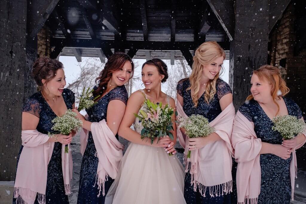 blue bridesmaid dress