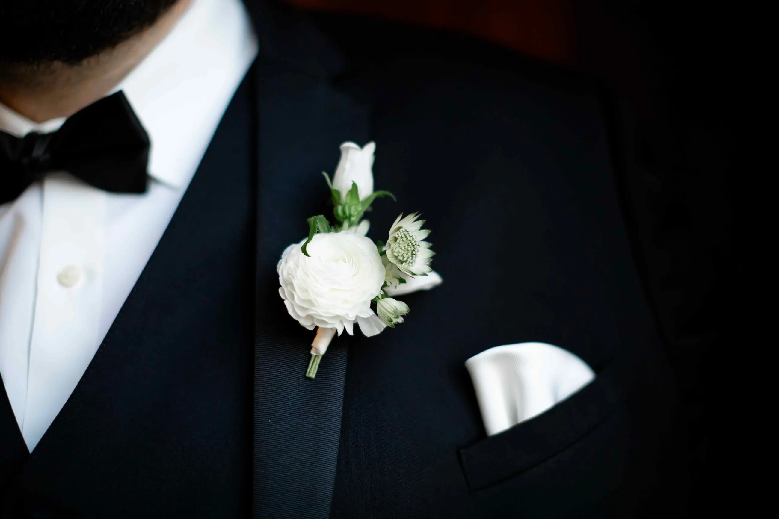 black suit close up photo