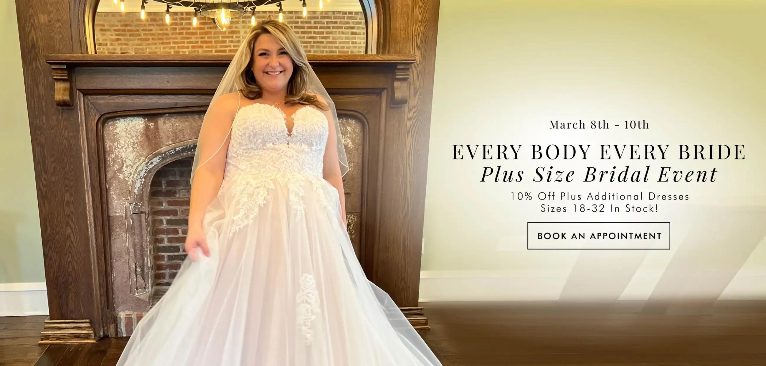 Plus Size Bridal event banner desktop
