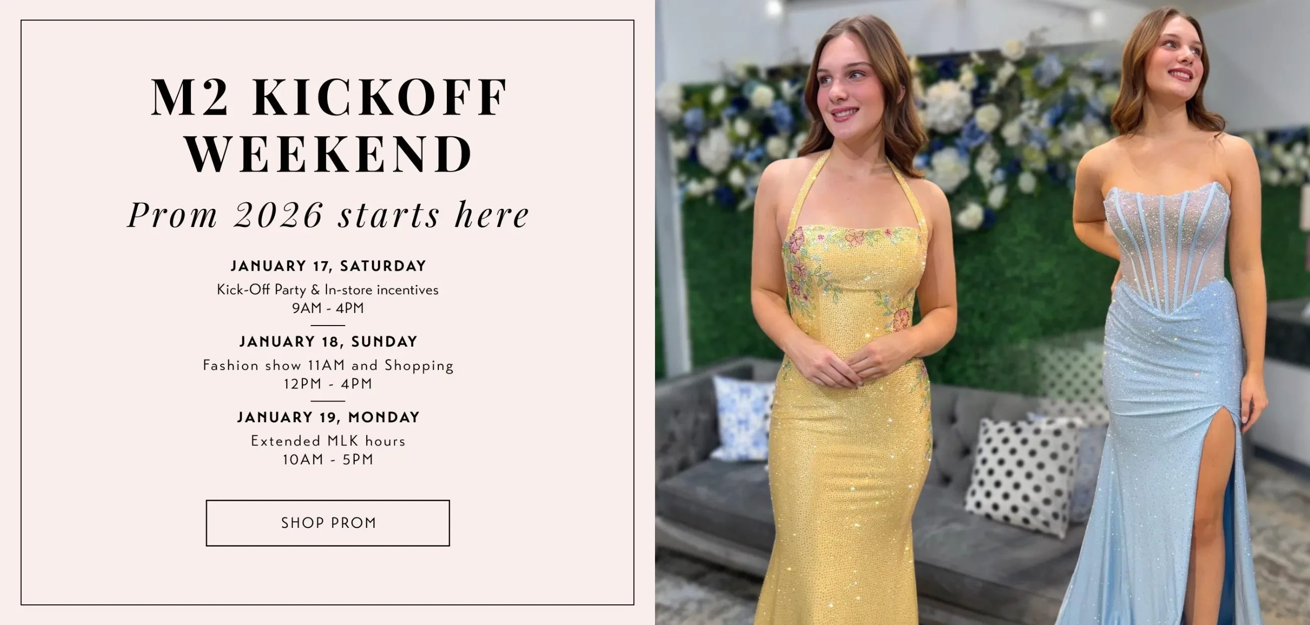 prom kickoff weekend 2026 banner