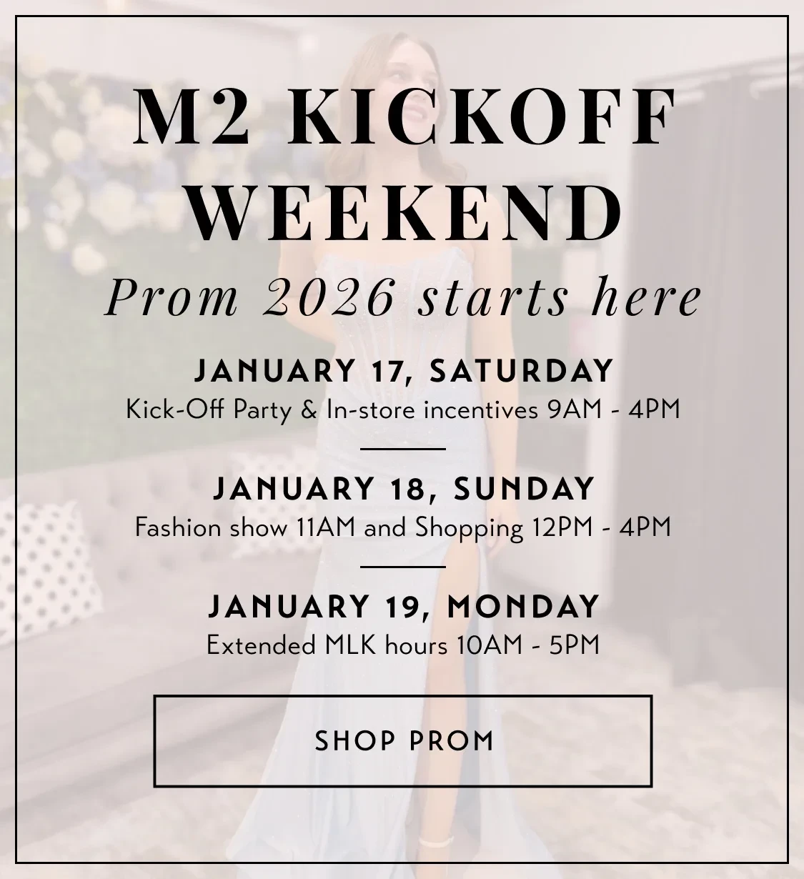 prom kickoff weekend 2026 banner