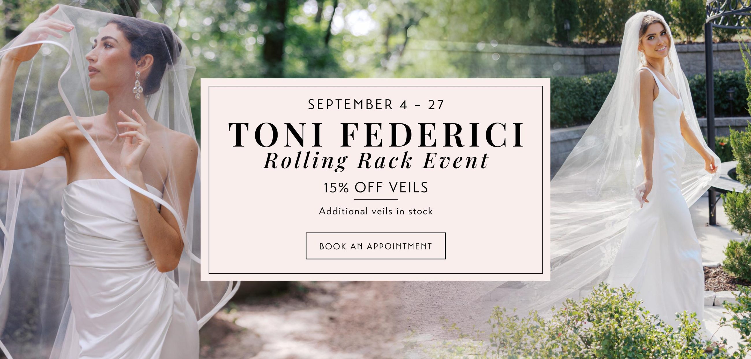 toni federici veil trunk show banner 2026
