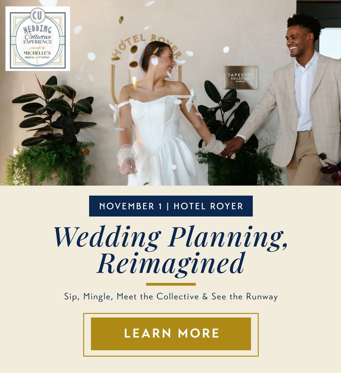 wedding planning reimagined banner for mobile